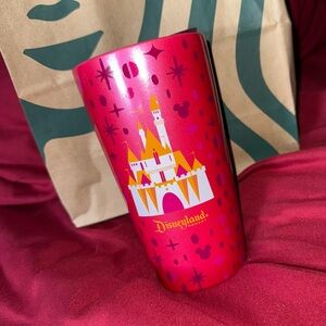 STARBUCKS TALL CERAMIC DISNEY TUMBLER WITH LID